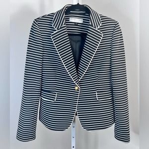 Tahari-Levine Studio Black White Stripes Jacket Size 6